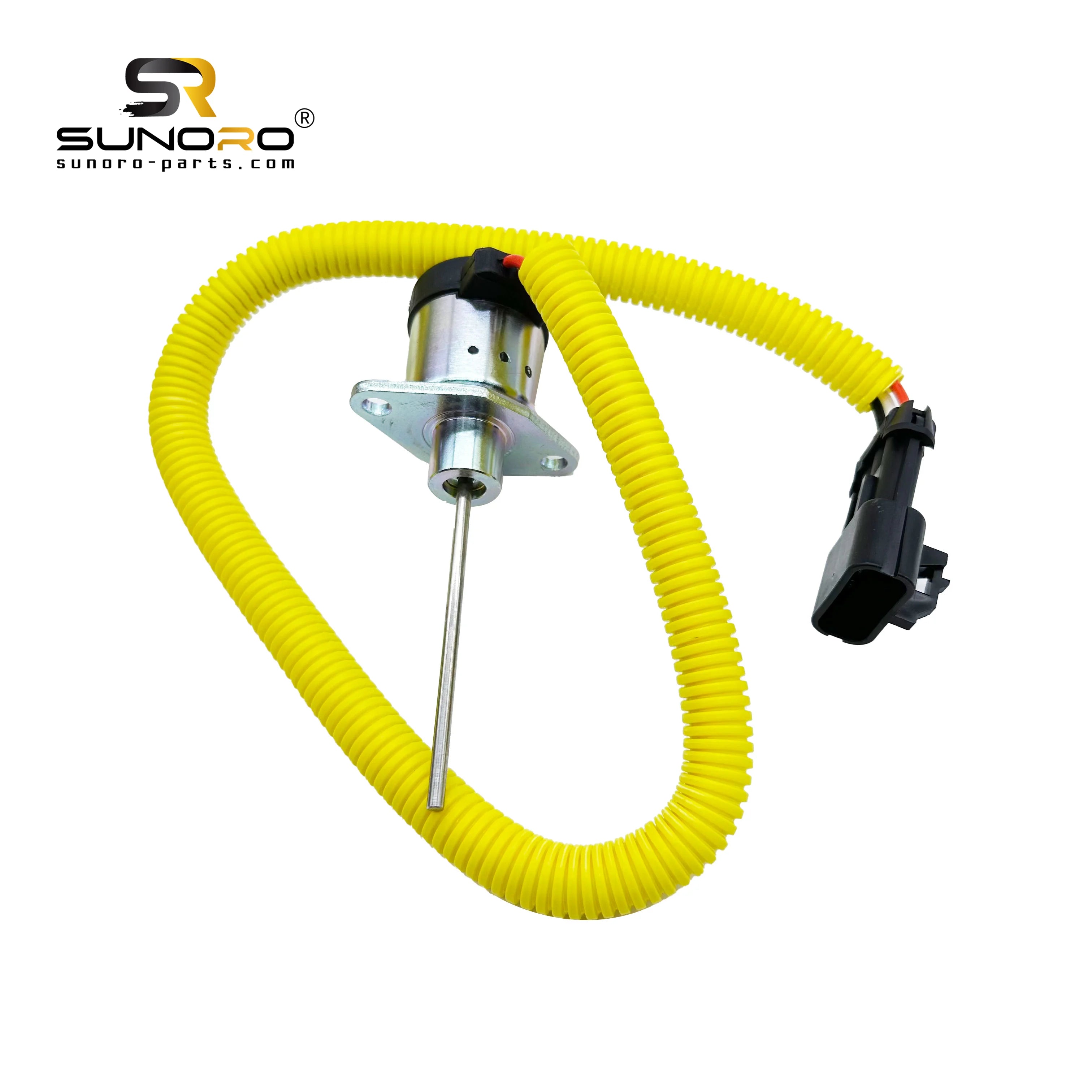 SUNORO Excavator Solenoid Valve 12V Fuel Shutoff Solenoid 1503ES-12A5SUC9SCC28 Stop Solenoid for Ku-bota Diesel Engine Parts