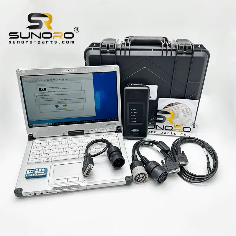ET4 Communication Adapter SIS Software Diagnostic Tool with CFC2 LaptopHeavy Duty Truck Scanner Truck Diagnostic & Testing Tools