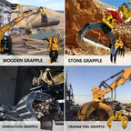 OEM Factory Price Excavator Attachments Log Grab Demolition Steel Scrap Grapple Hydraulic Rotating Wood Rock Stone Grapple