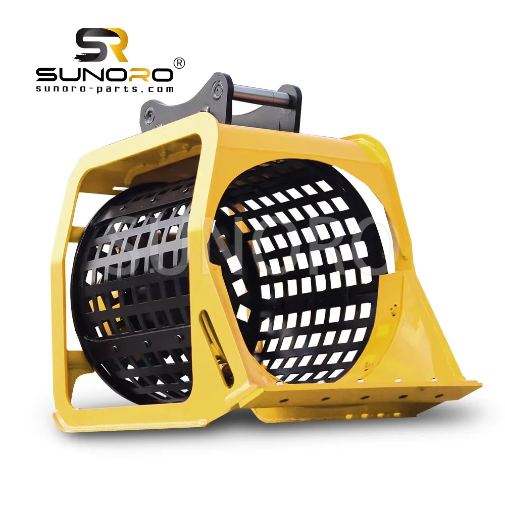Rotating Sieve Bucket Excavator Attachments Customizable Rotary Screen Sieve Bucket