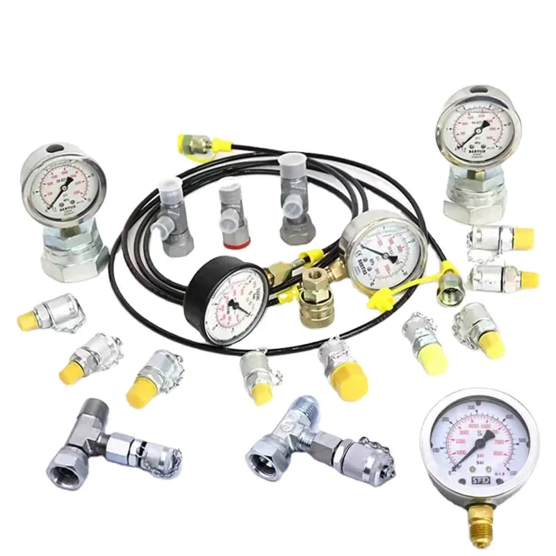SUNORO High Quality Excavator Hydraulic Pump Distributor Parts Hydraulic Gauge Set Diagnostic Test Kit