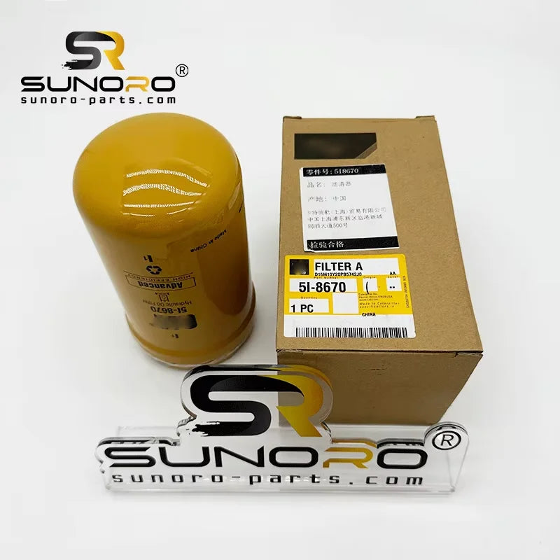 Original Excavator Engine Parts E320D 323D 326D 336D Hydraulic Oil Filter 0937521 093-7521 5I-8670 5I8670