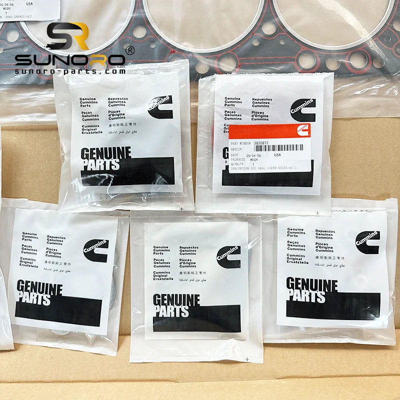 6CT 6D114 Full Gasket Kit 6743-K1-1101 6743-K2-1101 4025271 4022500 3037537 3800558 for Cummins Engine Parts
