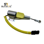 SUNORO Shut Off Down Solenoids 3864274 24V Solenoid Stop Flameout Solenoid Valve 3864274 for R225-7 Engine