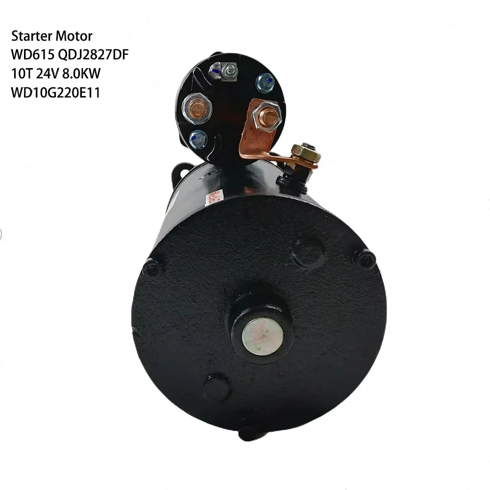 Spot Goods Starter Motor 10T 24V 8.0KW for WEICHAI QDJ2827DF WD10G220E11 WD615 Diesel Engine Spare Parts Construction Machinery