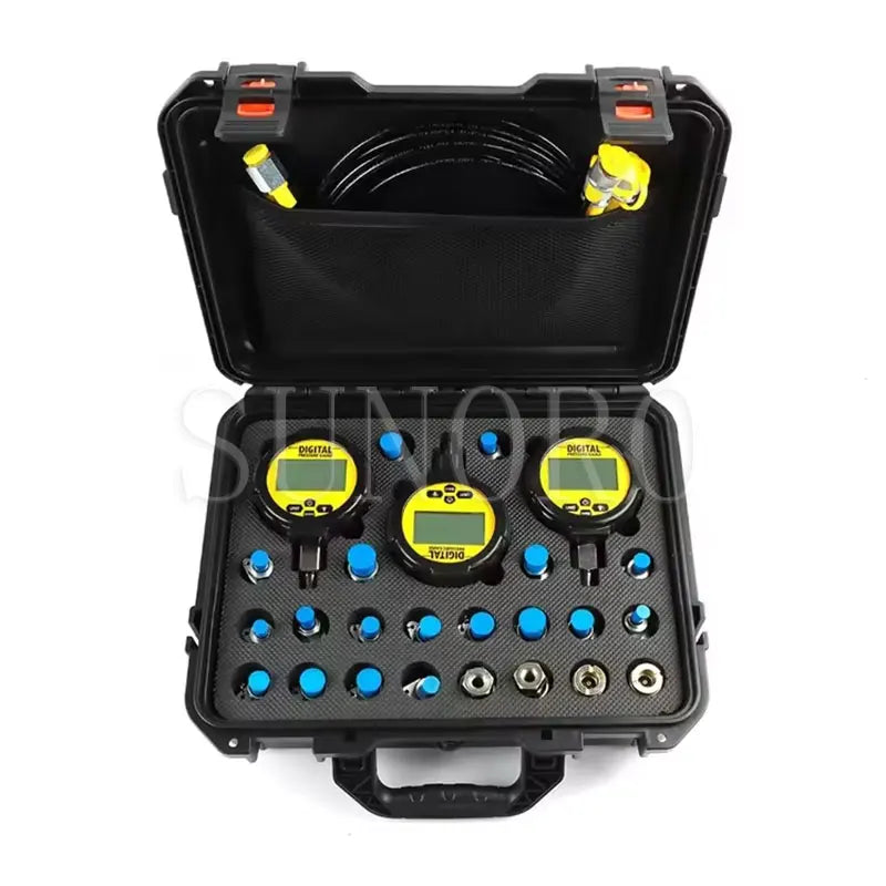 Excavator Digital Hydraulic Press Test Gauges Test Couplings Test Hoses Tools Construction Machinery