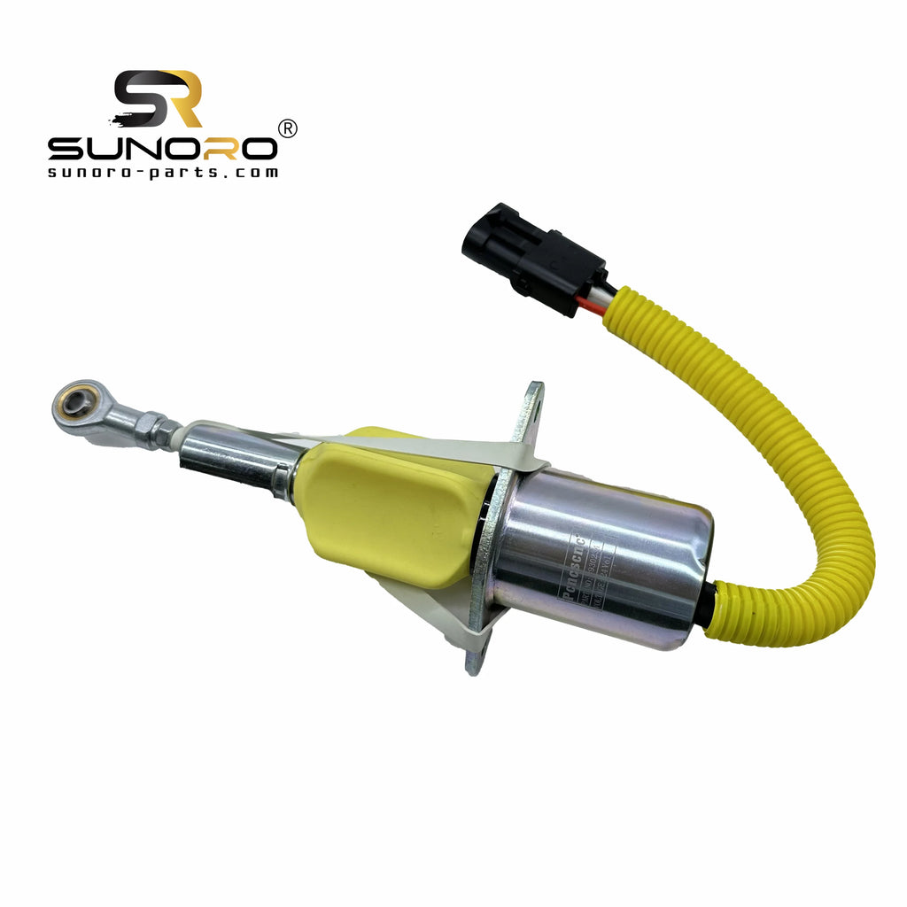 SUNORO High Quality Stop Valve 24v 3930234 Flameout Solenoid Valve 3930234 24V Fuel Shut Off Solenoid Suitable for R305-7 Engine