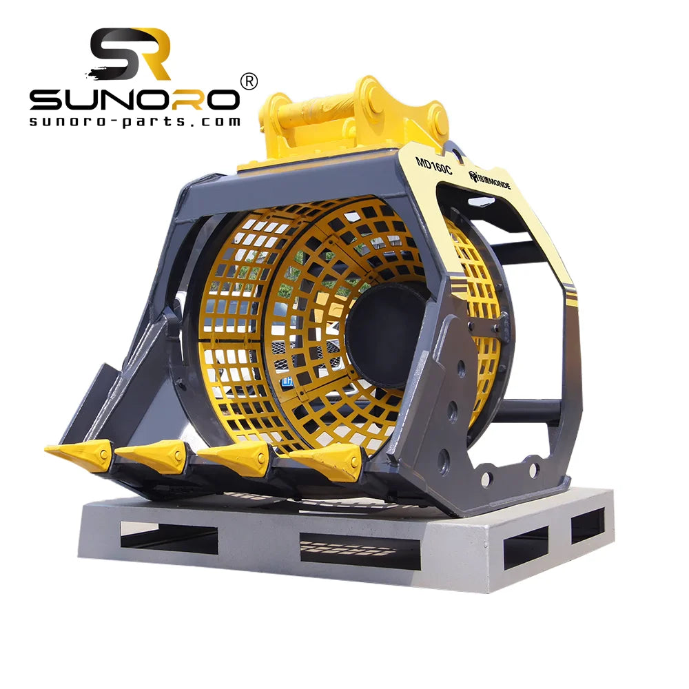 SUNORO Excavator Attachments Hydraulic Rotary Screen Bucket for Sale