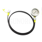 Excavator Diagnostic Tool Hydraulic Pressure Test Kit 3 Gauges 11 Couplings 3 Test Hoses Silver Aluminum Case