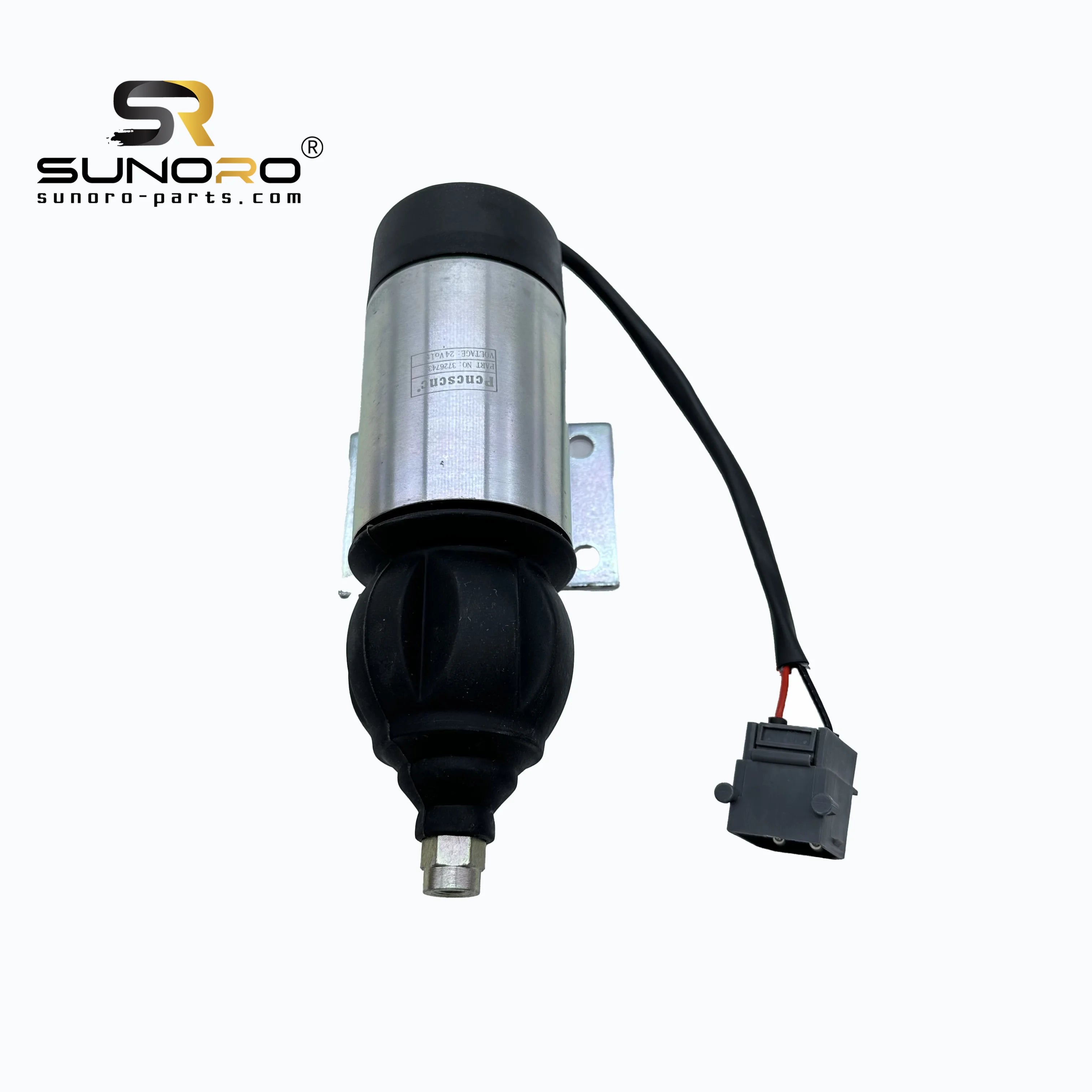 SUNORO 3726743 24V Flameout Switch Stop Solenoid 3726743 for Diesel Engines Excavator Spare Parts Fuel Shut Off Solenoid