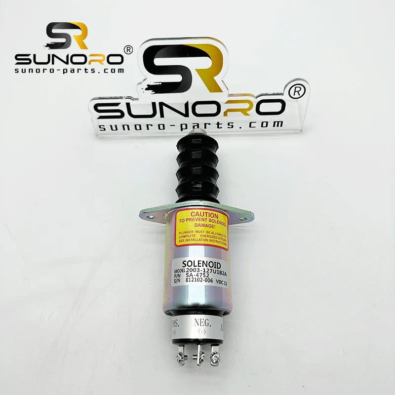SA-4752-12 Fuel Shut-off Solenoid Valve 12S7U1B2A Compatible with Woodward 2003 Deutz 05712910 Bomag BW190AD-4