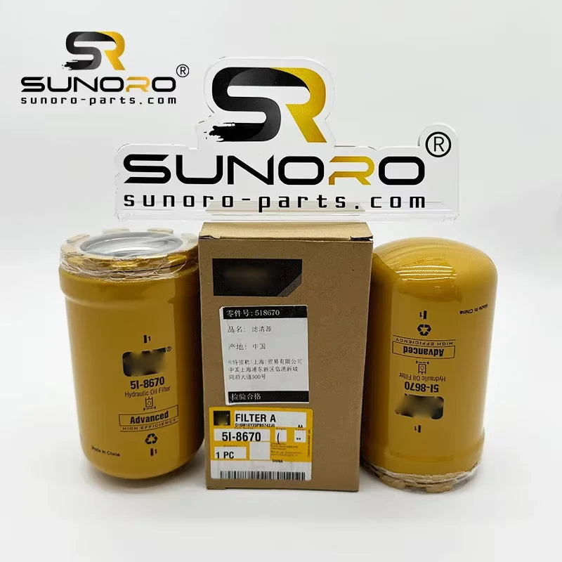 Original Excavator Engine Parts E320D 323D 326D 336D Hydraulic Oil Filter 0937521 093-7521 5I-8670 5I8670