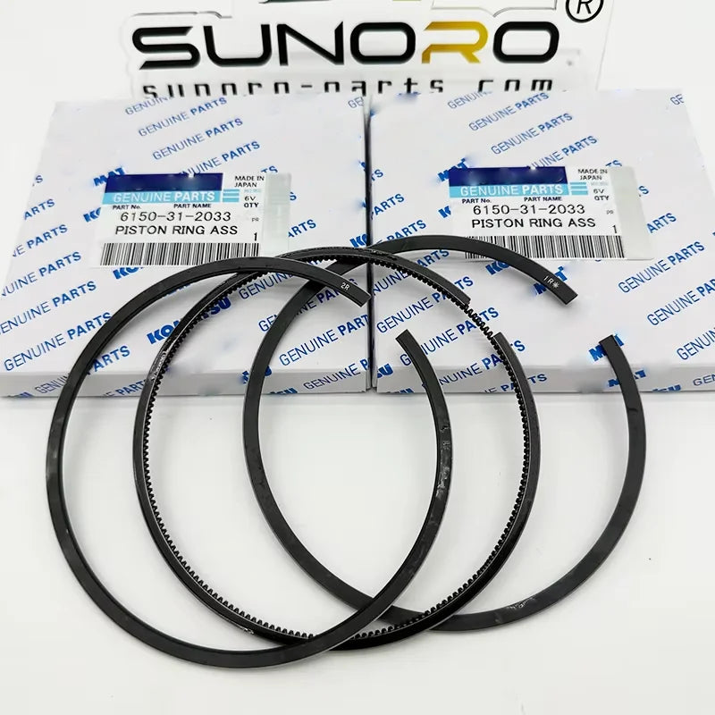 Mechanical Engine Piston Ring 6150-32-2030 for Excavator PC400-6 WA470 Engine S6D125 Parts 6150-31-2033