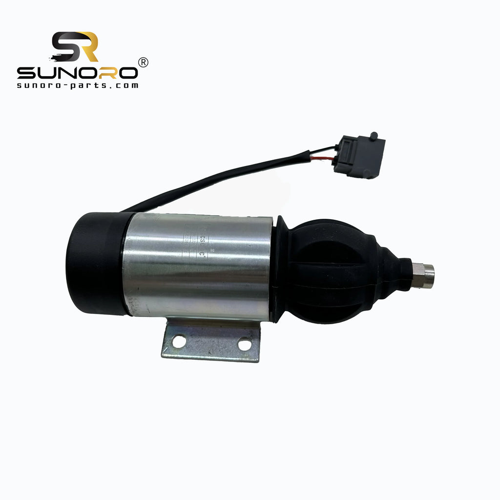 SUNORO 3726743 24V Flameout Switch Stop Solenoid 3726743 for Diesel Engines Excavator Spare Parts Fuel Shut Off Solenoid