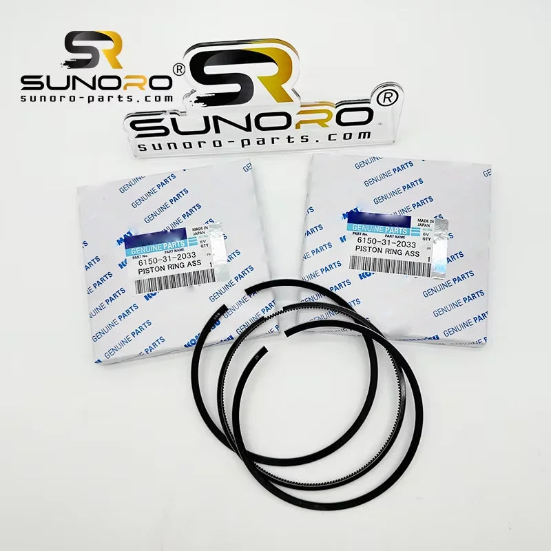 Mechanical Engine Piston Ring 6150-32-2030 for Excavator PC400-6 WA470 Engine S6D125 Parts 6150-31-2033