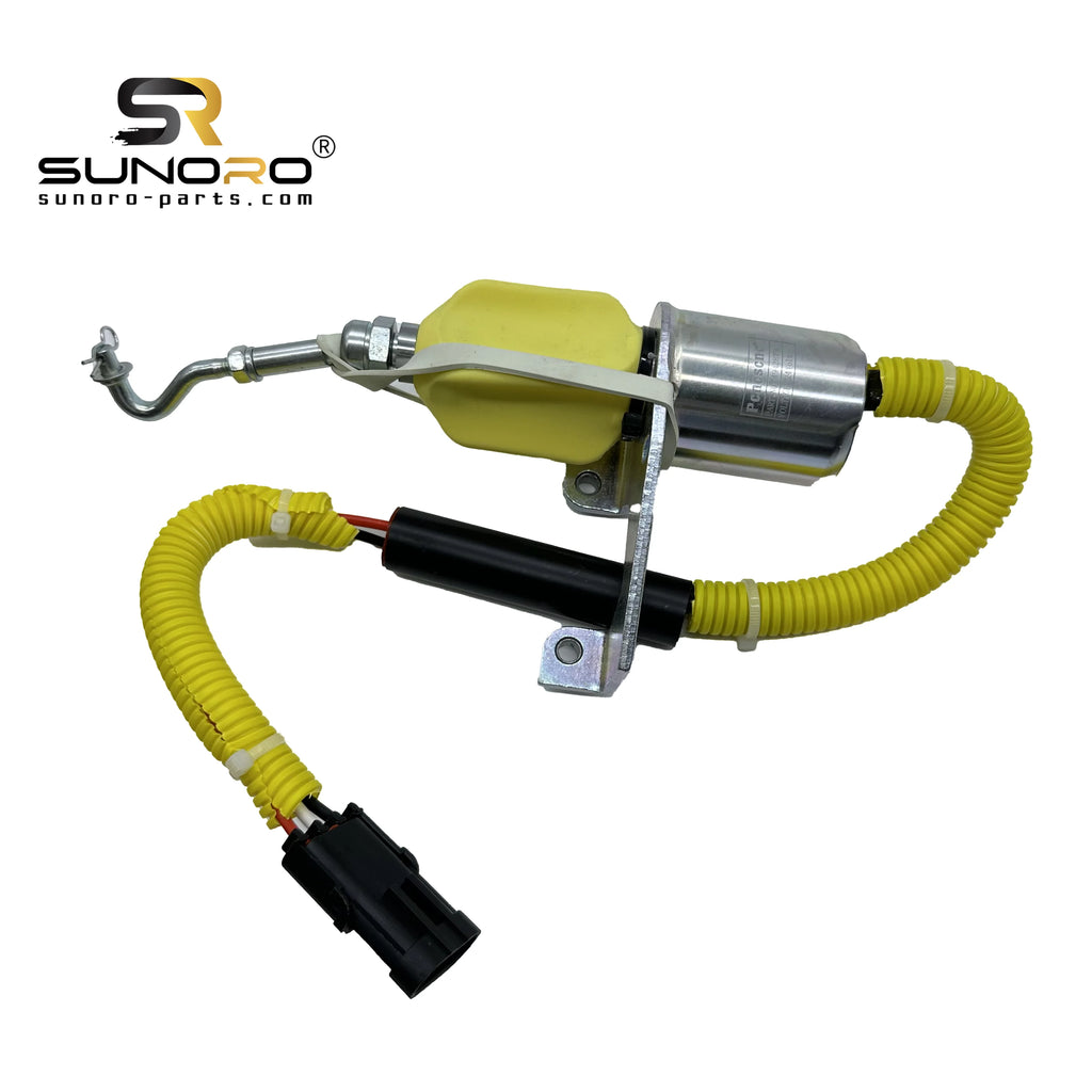 SUNORO Excavator Part Engine Fuel Shutdown Stop Solenoid Shutoff Solenoid 4942879 24V for 6CT8.3 YC