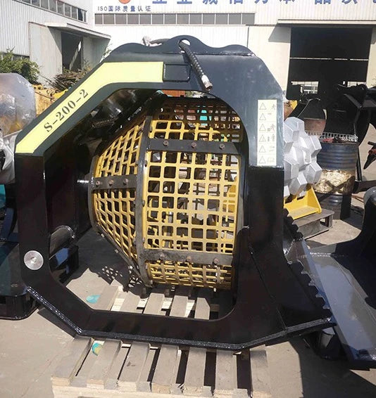 Hydraulic Drum Rotatory Screening Bucket Hopper With Rotating Screening Bucket for Excavator