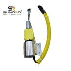 SUNORO Shut Off Down Solenoids 3864274 24V Solenoid Stop Flameout Solenoid Valve 3864274 for R225-7 Engine