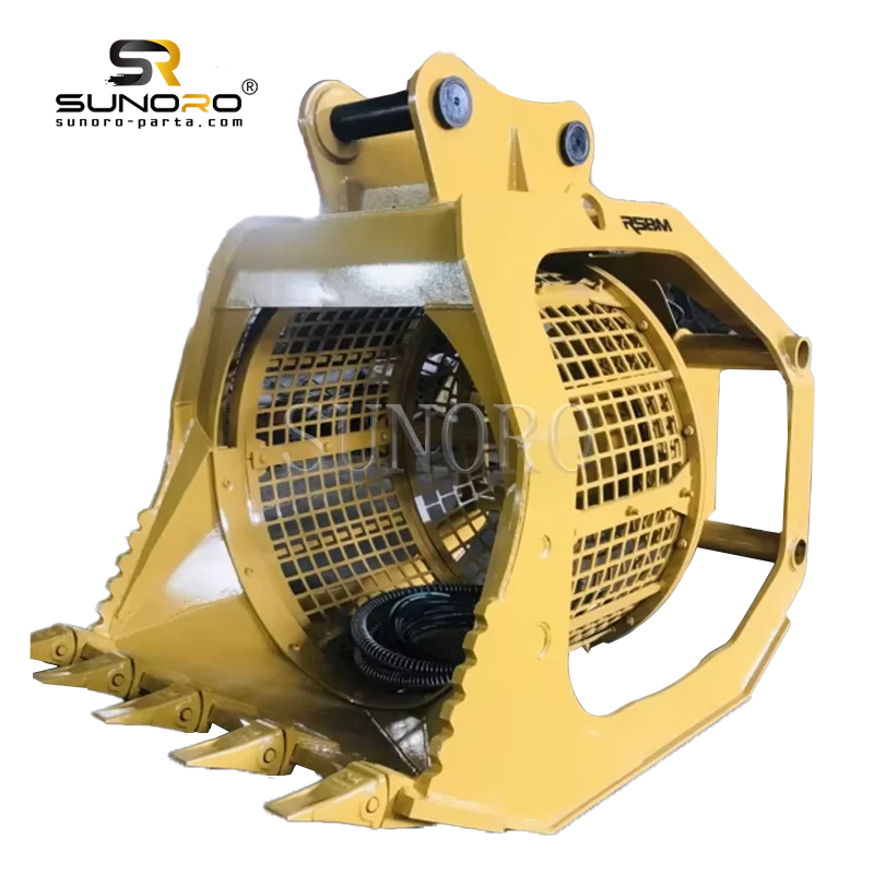 Excavator Screen Bucket Sieve Bucket Thickened Steel Drum Sieve Sand Separation Equipment Soil Screening Bucket
