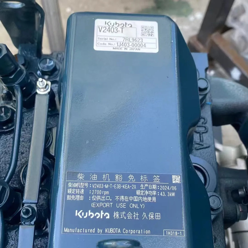 Spot Goods Diesel Engine Assembly 2700Rpm 43.3KW for Kubota V2403T V2403-M-T-E3B-KEA-2X Diesel Engine Spare Parts Construction