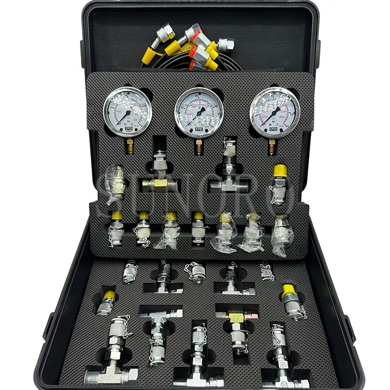 Excavator Parts Universal Digital Pressure Gauge 3 Gauge Testing Tool Digital Hydraulic Pressure Gauge Testing Kit
