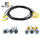Excavator Hydraulic Pressure Test Tools 3 Pressure Gauges 12 Couplings 3pcs 163cm Long Test Hoses Kit