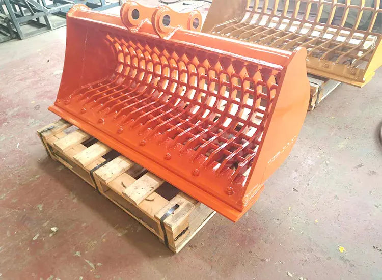 2-50t Customized Excavator Skeleton Bucket Drainage Sifting Lattice Buckets With Double Blade