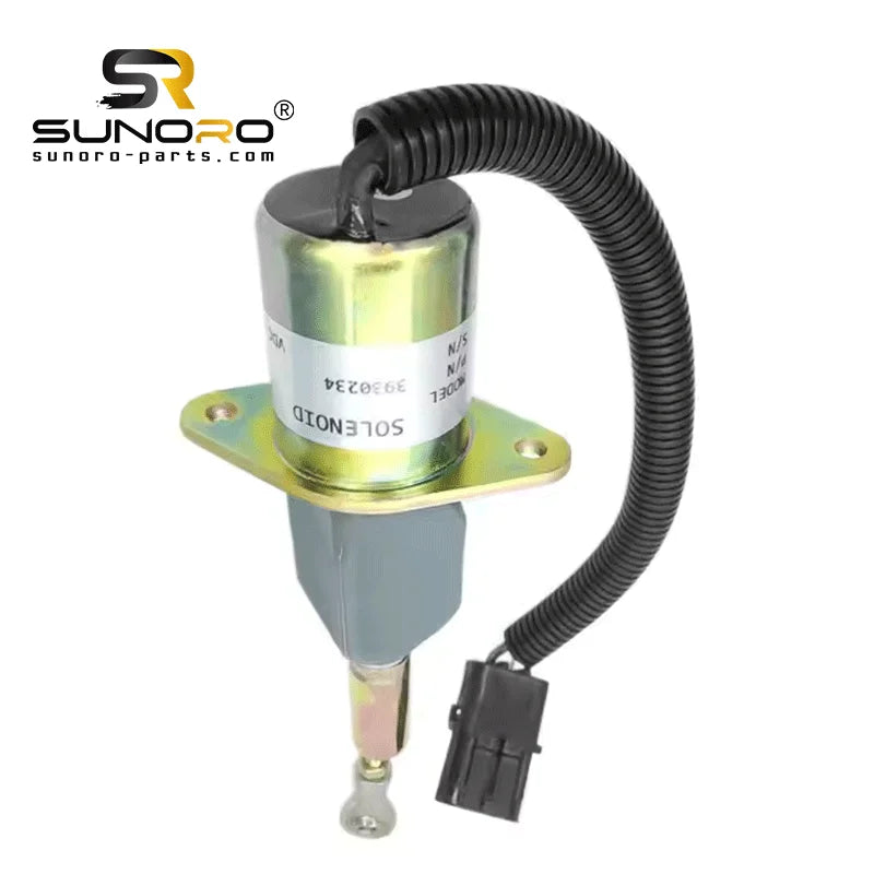 24V Shut Off Solenoid 3930234 Diesel Fuel Shut Off Solenoid Valve for Cum-mins Ko-matsu PC300-7 PC350-7