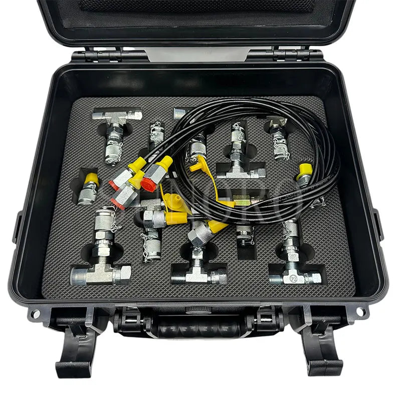 Excavator Parts Universal Digital Pressure Gauge 3 Gauge Testing Tool Digital Hydraulic Pressure Gauge Testing Kit