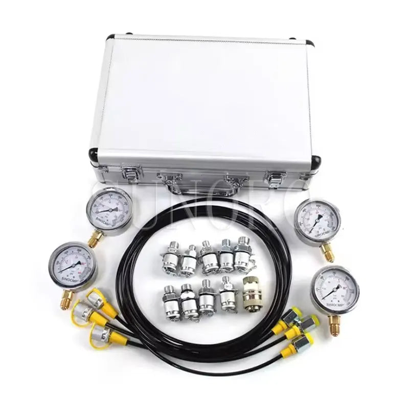 Hydraulic Pressure Gauge for Construction Works Hydraulic Pressure test Kit 870psi 1400psi 3500psi 5800psi 8700psi