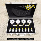 Excavator Diagnostic Tools Hydraulic Pressure Test Kit 4 Gauges Stainless Steel Case Excavator Hydraulic Pressure Gauge Set