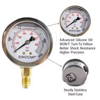 Hydraulic Pressure Gauge for Construction Works Hydraulic Pressure test Kit 870psi 1400psi 3500psi 5800psi 8700psi