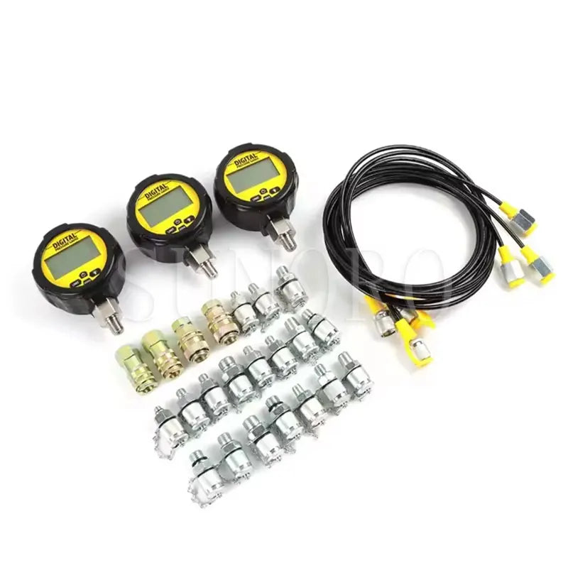 Excavator Digital Hydraulic Press Test Gauges Test Couplings Test Hoses Tools Construction Machinery