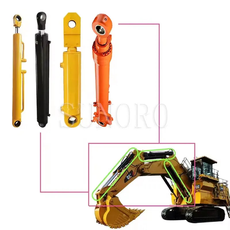 Cheap Arm Boom Bucket Stick Mini Excavator Hydraulic Cylinder for komatsu  Kobelco CAT Hitachi Doosan hyundai