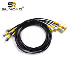 Diagnostic Tool 5 Gauges 5 Test Hoses 13 Couplings and 14 Tee Connectors Double Layer Excavator Hydraulic Pressure Test Tool