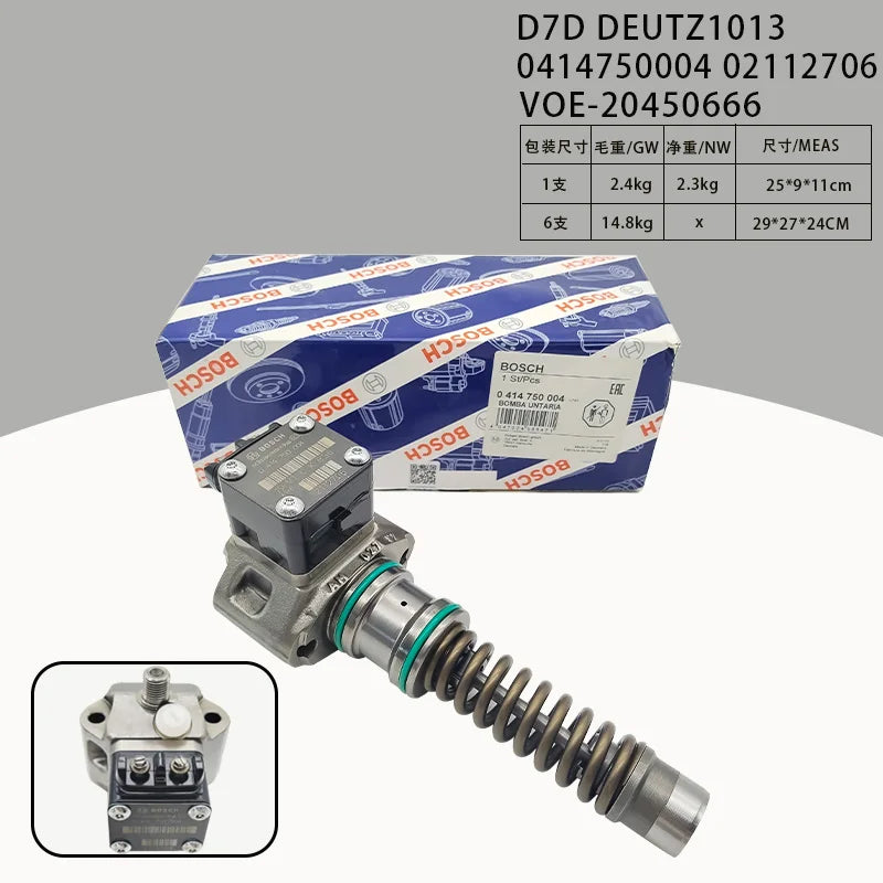 Fuel Injector Unit Pump High Pressure Oil Pump 0414673999 0414693005 0414693007 0414750003 0414750004 for  Excavator