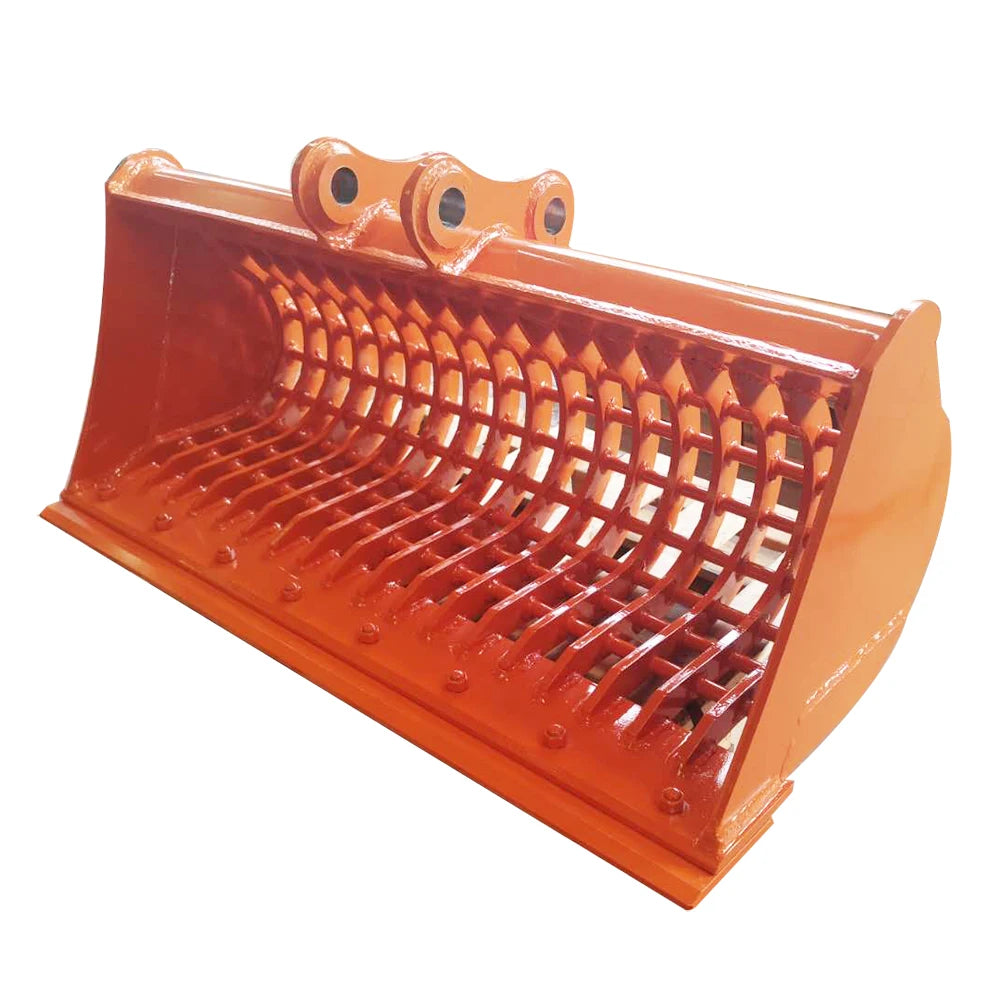 Customized Screening Sieve Bucket for Excavator Loader Backhoe Hydraulic Rotating Screen Skeleton Bucket for Sale