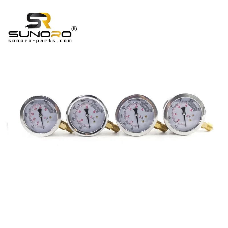 4 Gauges 10 Couplings 3 Roots 160cm Long Test Hoses Lightweight Black Plastic Box Hydraulic Pressure Test Kit Diagnostic Tool