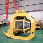 1-80T Heavy Duty Excavator Attachment Rotary Sieve Screening Bucket Crusher