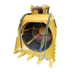 1-80T Heavy Duty Excavator Attachment Rotary Sieve Screening Bucket Crusher