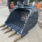 Construction Machinery Attachments 30T Excavator Skeleton Clamshell Rock Bucket