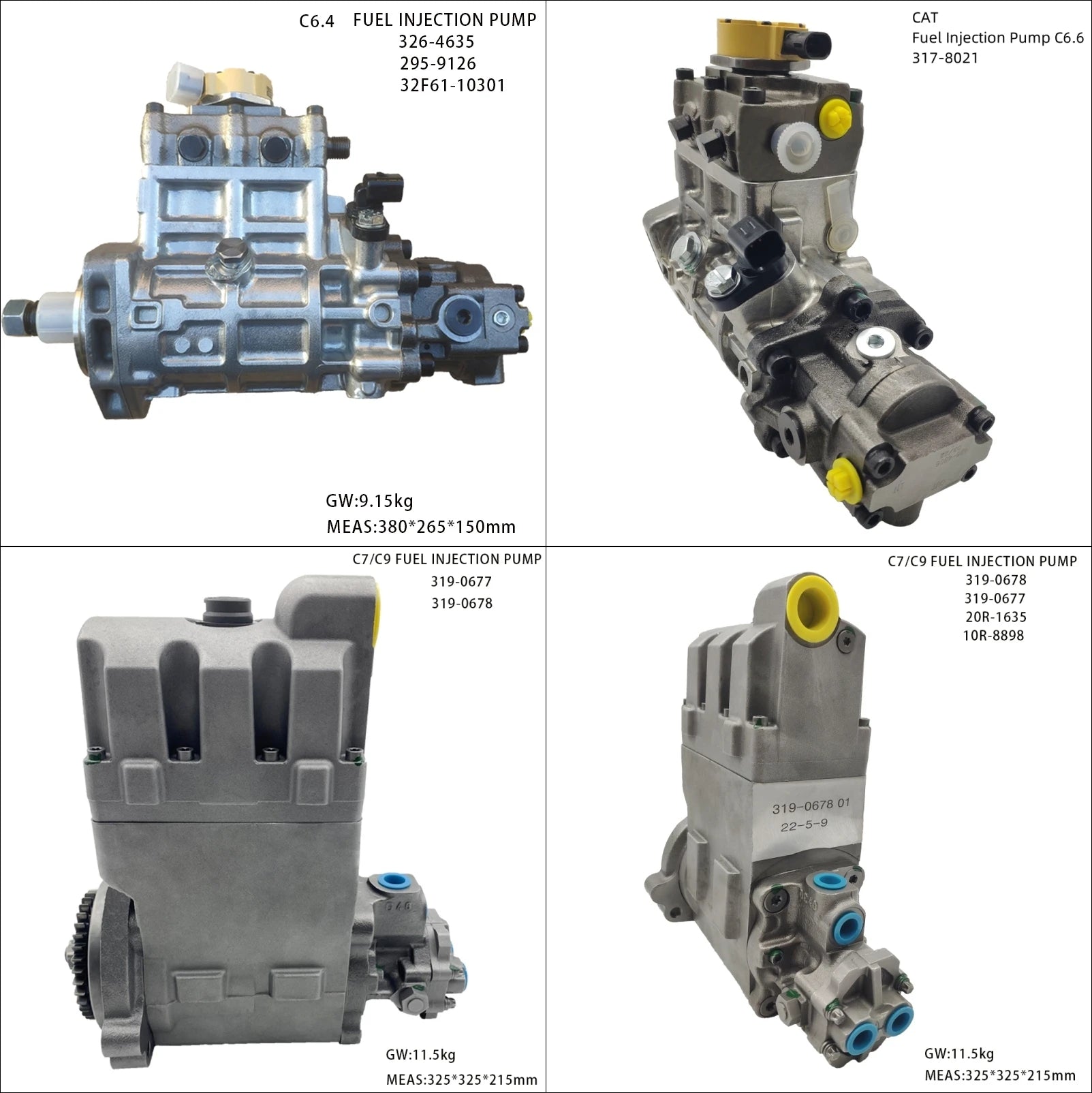 Fuel Injection Pump for CAT 318-6357 101609-9170 326-4634 0445025602 326-4635 317-8021 319-0677 319-0678 9521A030 101040-4020