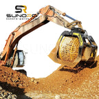 SUNORO Excavator Attachments Hydraulic Rotary Screen Bucket for Sale