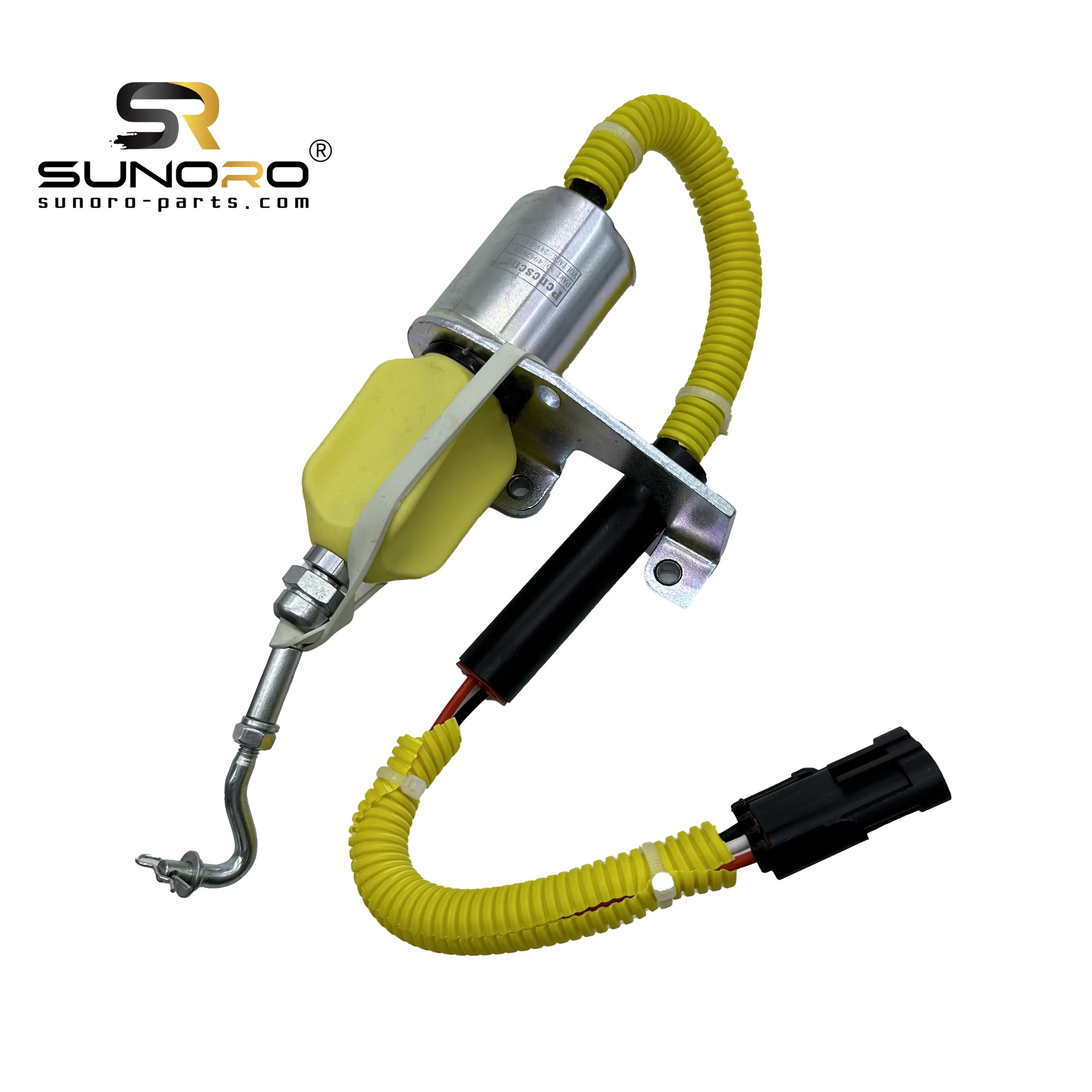 SUNORO Excavator Part Engine Fuel Shutdown Stop Solenoid Shutoff Solenoid 4942879 24V for 6CT8.3 YC