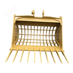 Excavator Skeleton Bucket Sift Rock Vibrating Screen Bucket Excavator Grid Sieve Bucket Rock Skeleton