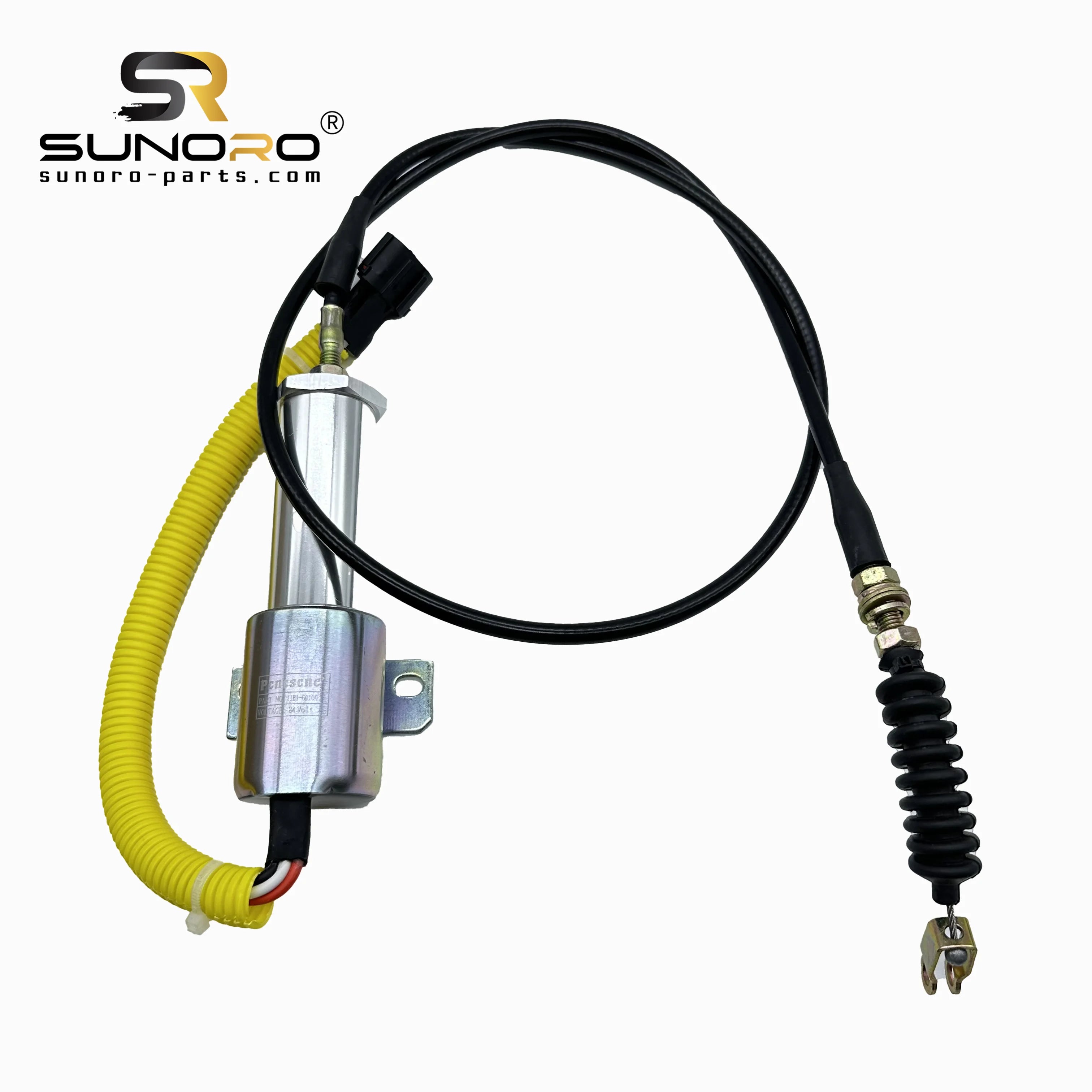 SUNORO High Quality Excavator Parts 11N6-66090 24V Shutoff Flameout 11N6-66090 Stop Solenoid Valve Suitable for R215-9