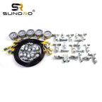 Diagnostic Tool 5 Gauges 5 Test Hoses 13 Couplings and 14 Tee Connectors Double Layer Excavator Hydraulic Pressure Test Tool