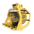 OEM Rock Trommel Screen Excavator Rotating Customized Grid Sizes Soil Screening Bucket