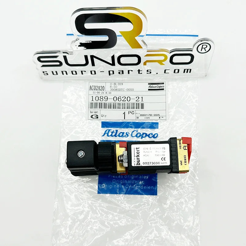 Original Solenoid Valve 1089062021 1089062123 for Atlas Copco Compressor 1089-0620-21