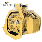 OEM Rock Trommel Screen Excavator Rotating Customized Grid Sizes Soil Screening Bucket
